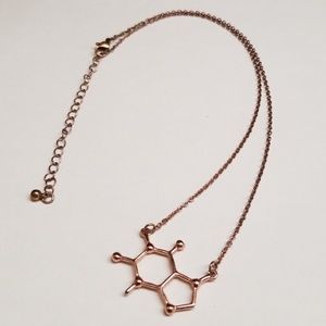 Caffeine Molecule Necklace